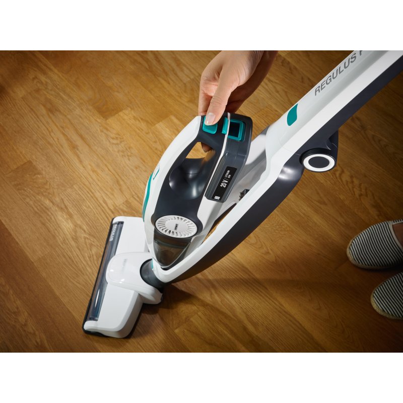 Leifheit PowerVac 2in1 Aspirateur-balai 2 en 1 Batterie Sec Cyclonique Sans sac Noir, Bleu, Blanc