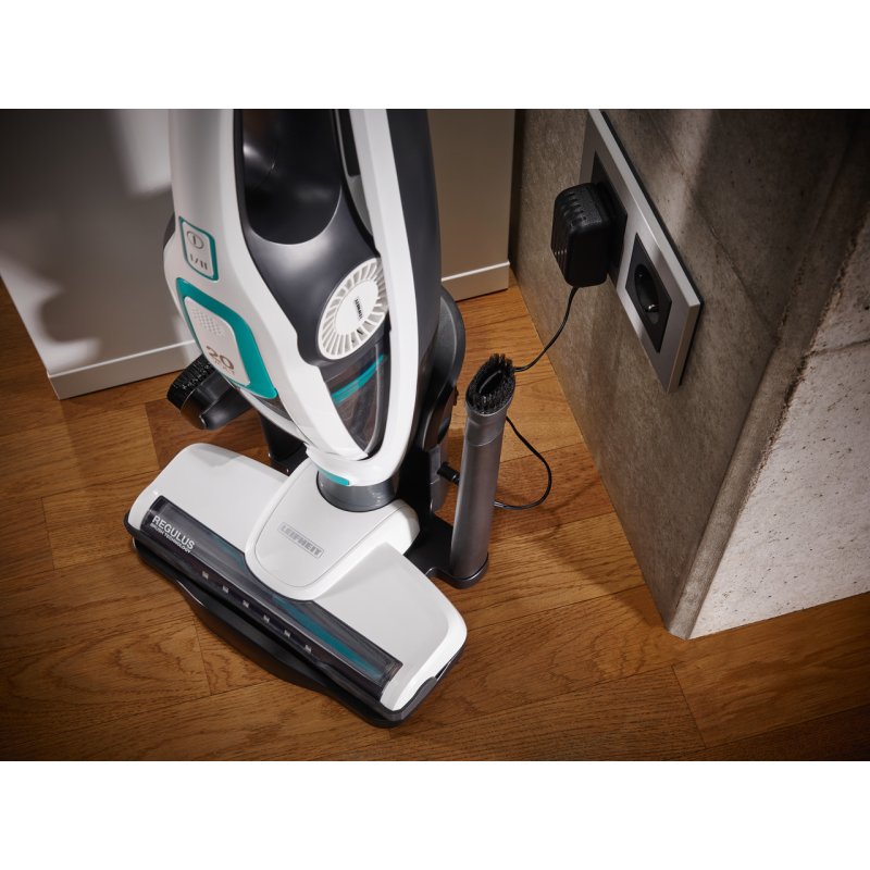 Leifheit PowerVac 2in1 Aspirateur-balai 2 en 1 Batterie Sec Cyclonique Sans sac Noir, Bleu, Blanc