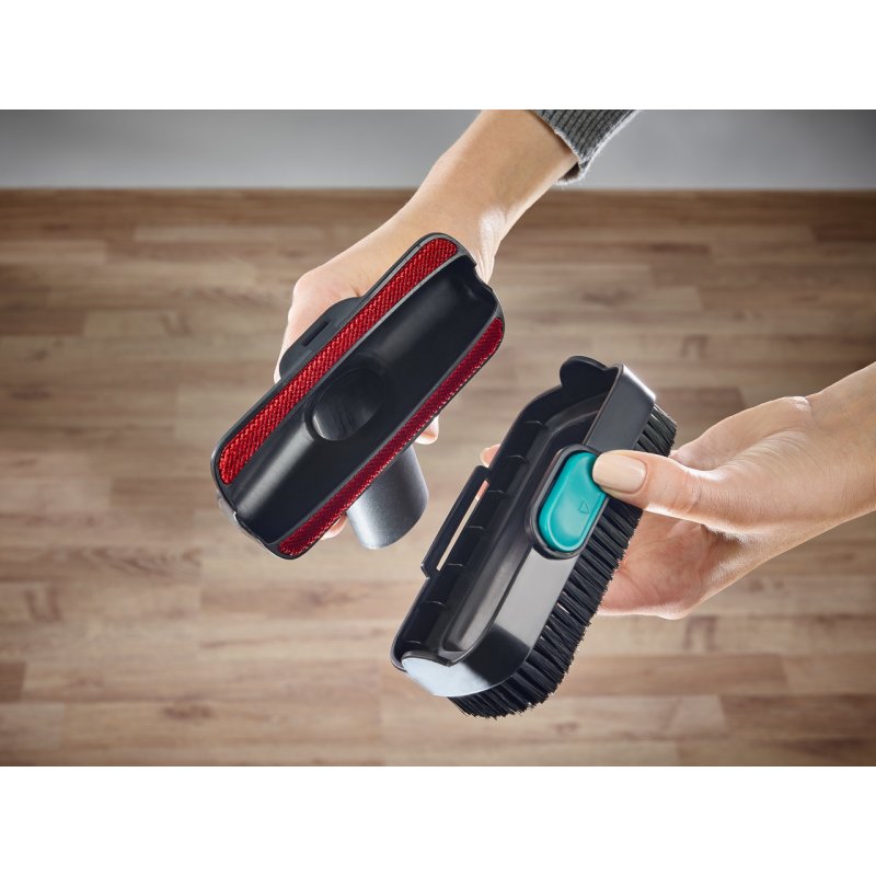 Leifheit PowerVac 2in1 Aspirateur-balai 2 en 1 Batterie Sec Cyclonique Sans sac Noir, Bleu, Blanc