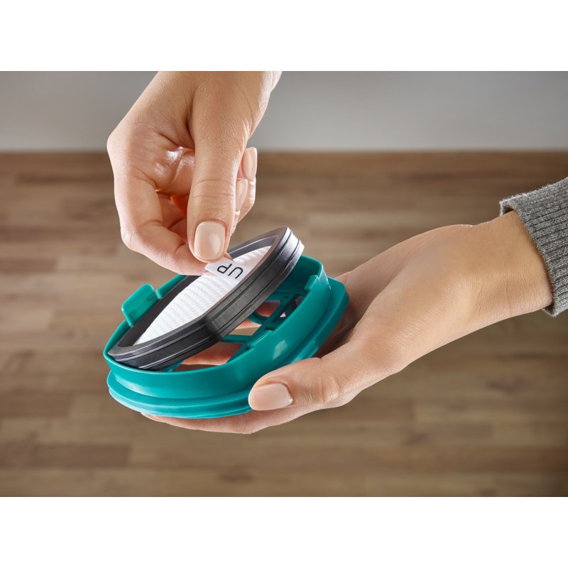 Leifheit PowerVac 2in1 Aspirateur-balai 2 en 1 Batterie Sec Cyclonique Sans sac Noir, Bleu, Blanc