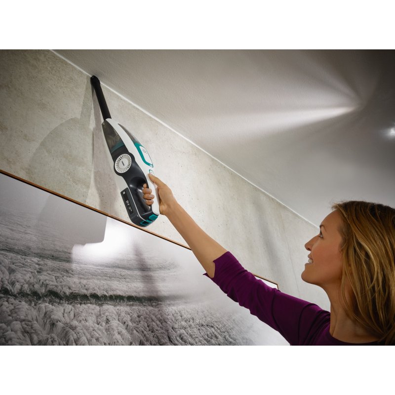 Leifheit PowerVac 2in1 Aspirateur-balai 2 en 1 Batterie Sec Cyclonique Sans sac Noir, Bleu, Blanc