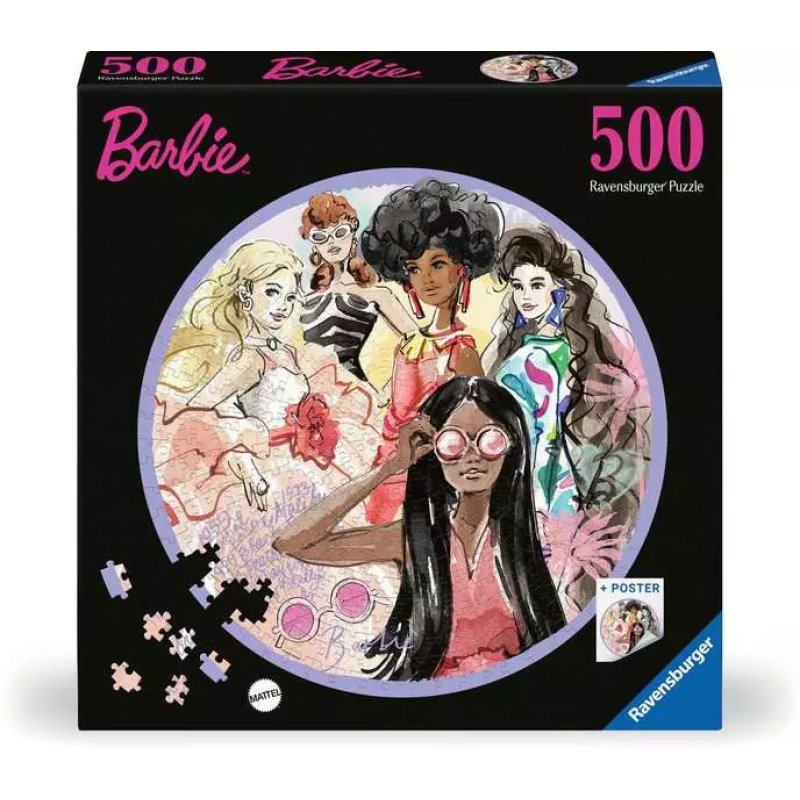 Rundpuzzle Barbie - Global Style Icon Since 1959 (500 Teile)