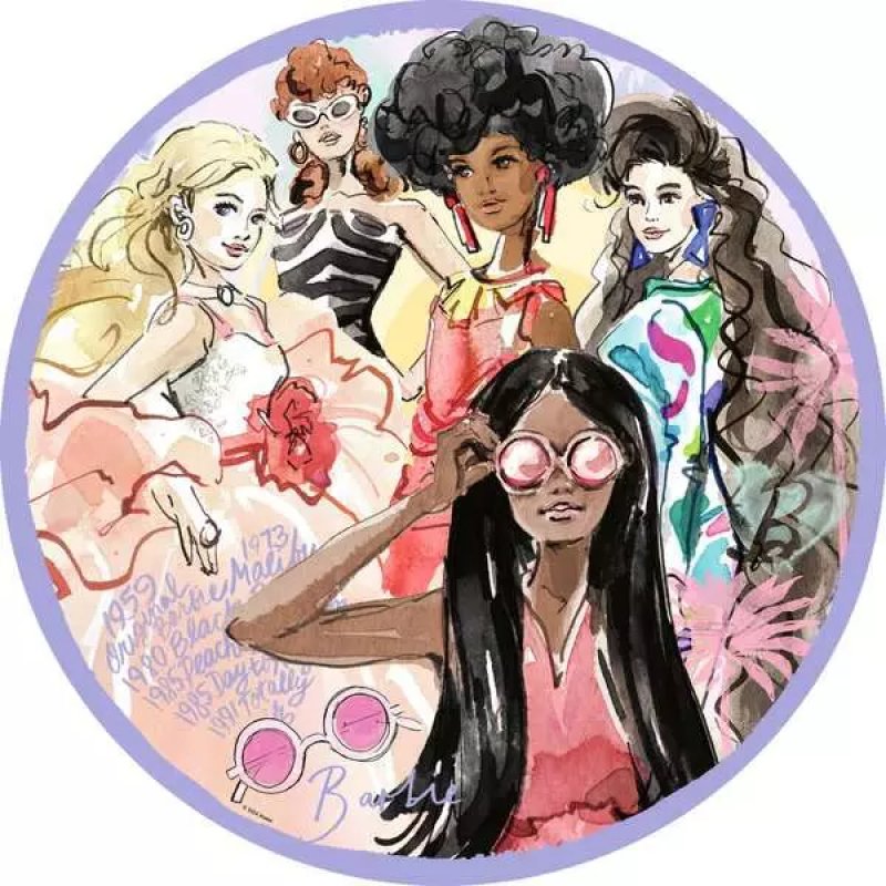 Rundpuzzle Barbie - Global Style Icon Since 1959 (500 Teile)