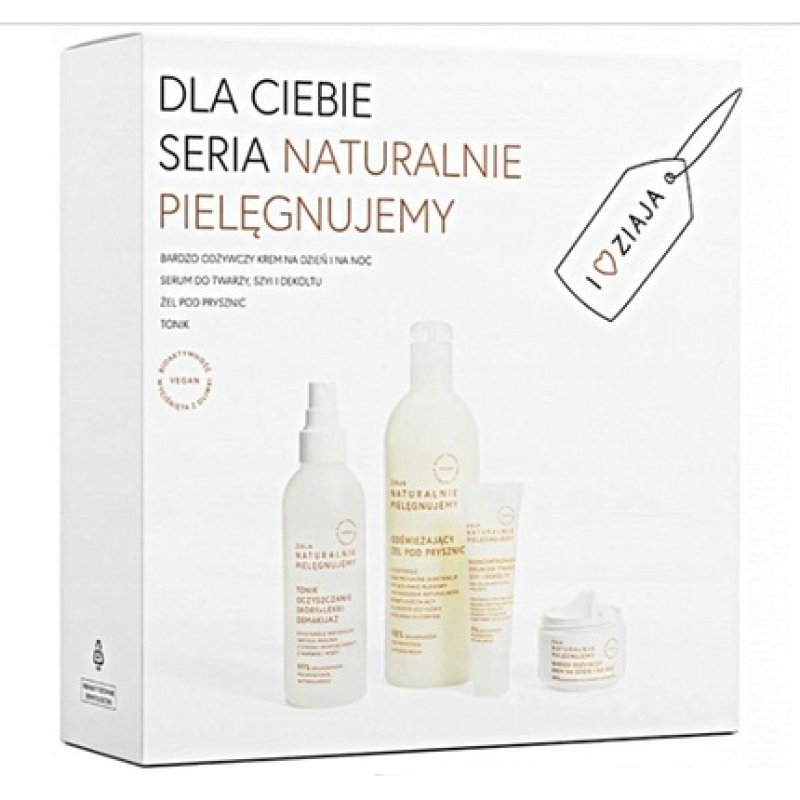 ZIAJA BAG Set Cream Peeling Tonic Soap Cosmetic Bag Organizer Natural Care Set