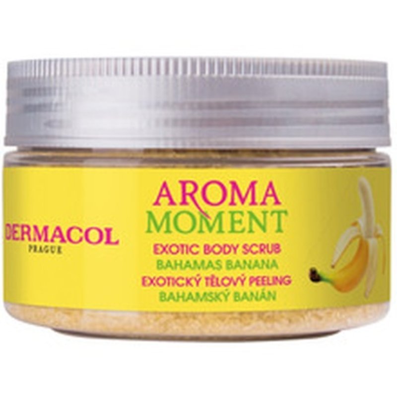 Dermacol Aroma Moment Bahamas Banana Exotic Body Scrub - Cukrovy Peeling S Bananovou Vuni
