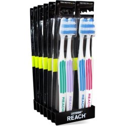 REACH Advanced Design Toothbrush Firm Bristles Adult Toothbrush 2 Count