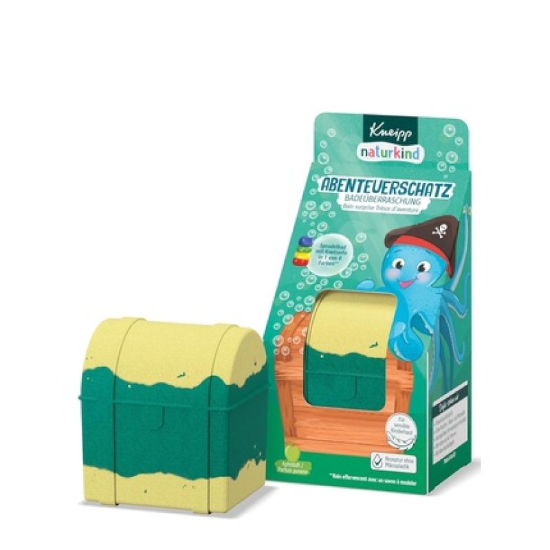 Kneipp Naturkind Adventure Treasure Bath Surprise - Fizzy Bath Bomb for Kids with Surprise - Bath Fun Adventure