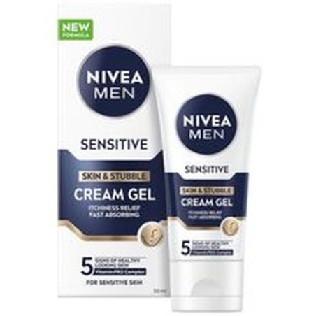 Nivea Sensitive Skin Stubble Cream Gel - Kremovy Gel Na Citlivou Plet A Strniste