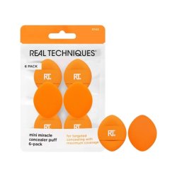 Real Techniques Mini Miracle Concealer Puffs Small Makeup Puff for Liquid Cream Foundation Targeted Concealing Under