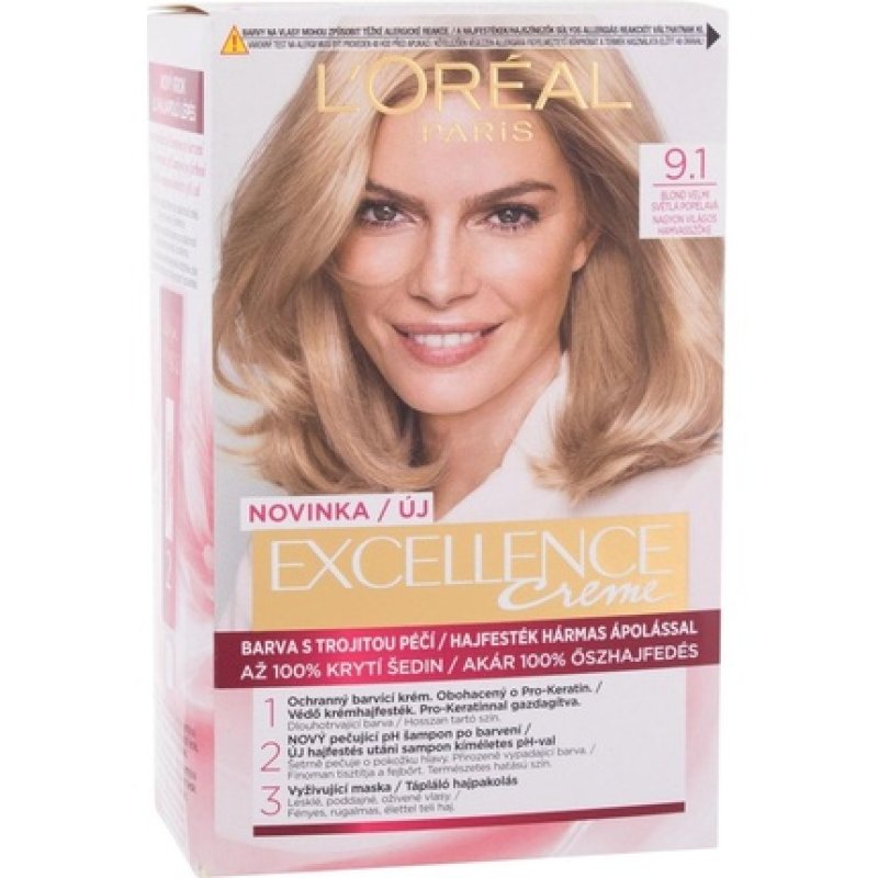 L'Oreal Paris Permanent Hair Color Excellence Creme 9.1 Blond