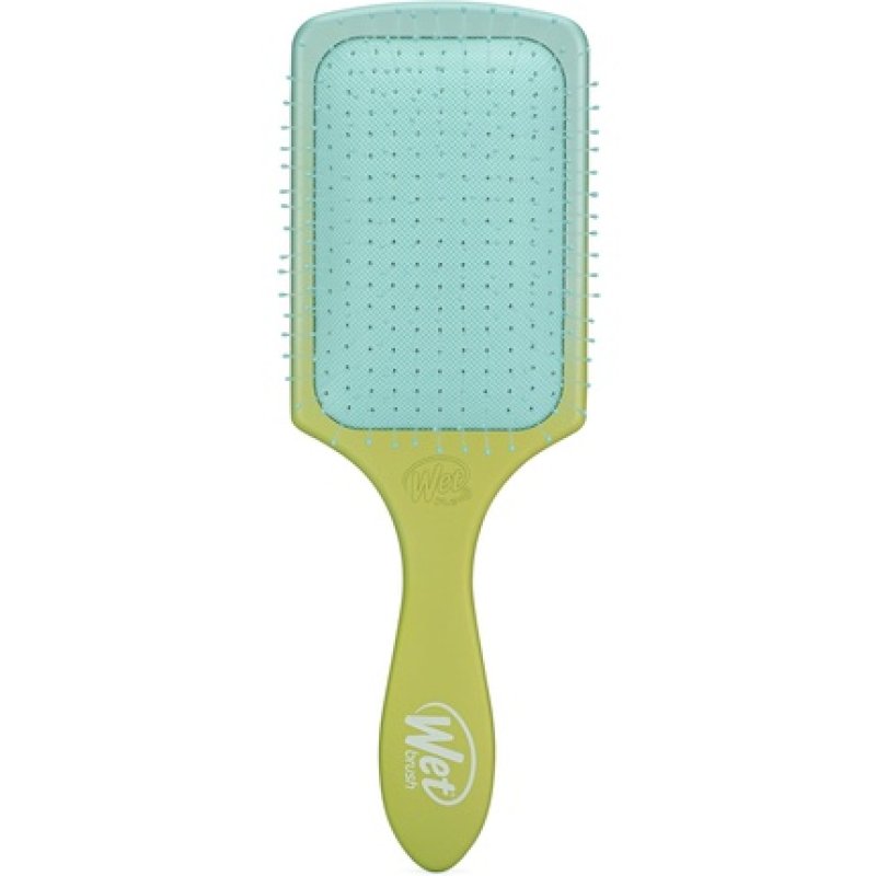 WetBrush Paddle Detangler with HeatFlex Bristles and Aquavents - Feel Good Ombre Green and Blue