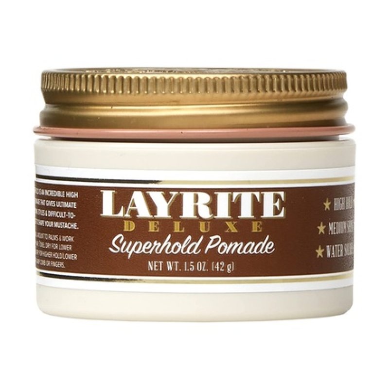 Layrite Superhold Pomade 42g Strong Hold Water Soluble Medium Shine