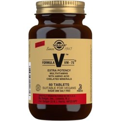 Solgar Formula VM-75 Tablets 60 Tablets - 28 Active Ingredients and 13 Essential Nutrients - Vegan and Gluten Free