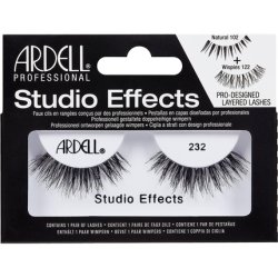 ARDELL Studio Effects 232 Real Hair False Eyelashes for Extra Volume and Density Developed by Makeup Artists Glue-On