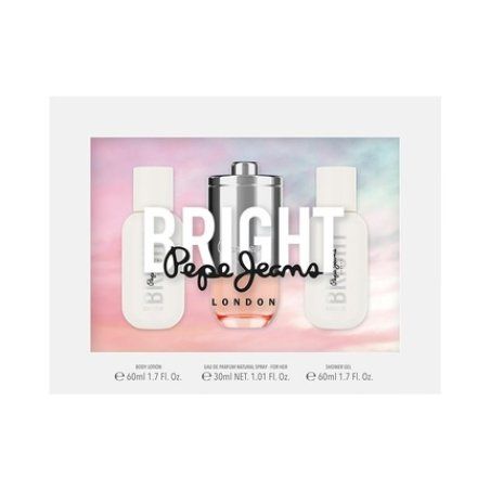 Pepe Jeans Bright For Her Perfume Women Gift Set 3 Pieces Eau de Parfum 30ml Body Lotion 60ml and Shower Gel 60ml with