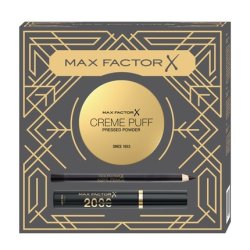 Max Factor Max Factorset Creme Puff Matte Face Powder, 2000 Calorie Mascara, Kohl Pencil Eye Pencil