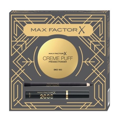 Max Factor Max Factorset Creme Puff Matte Face Powder, 2000 Calorie Mascara, Kohl Pencil Eye Pencil