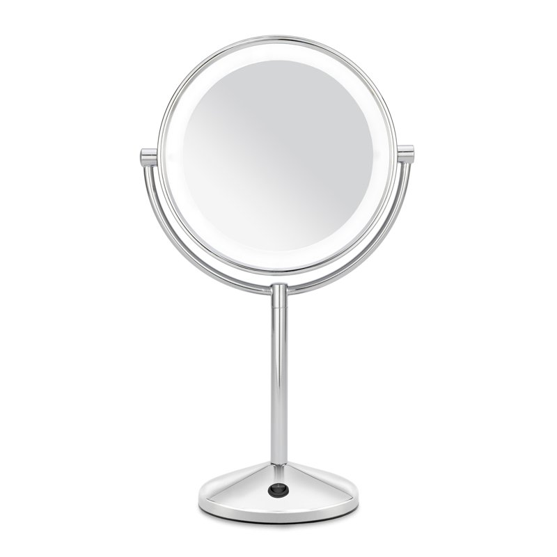 BaByliss 9436E makeup mirror Freestanding Round Stainless steel