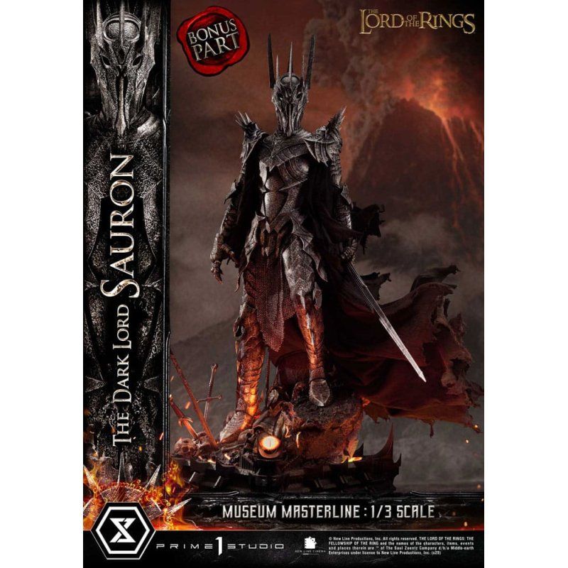 Le Seigneur des Anneaux statuette Museum Masterline Series 1/3 The Dark Lord Sauron Bonus Version 117 cm