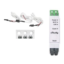 Shelly Relais "Pro 3EM-3CT63" WLAN LAN Stromzähler Inkl. CT Messfunktion BT DIN-Rail