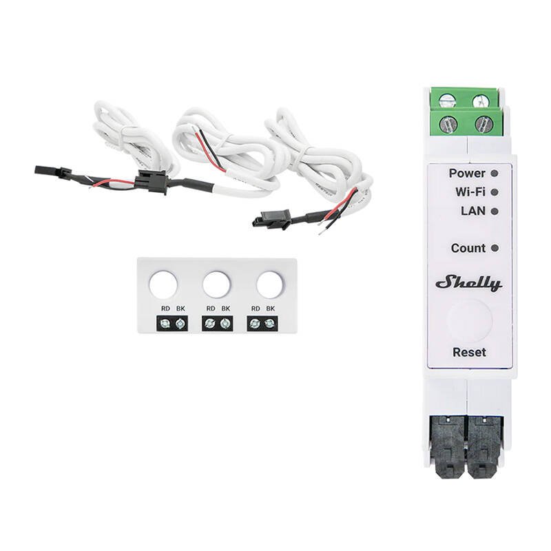 Shelly Relais "Pro 3EM-3CT63" WLAN LAN Stromzähler Inkl. CT Messfunktion BT DIN-Rail