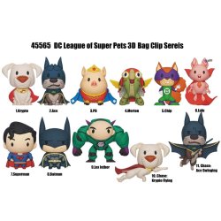 DC SUPER PETS - Series 1 - 3D Foam Bag Clip (Display 24 Pcs)