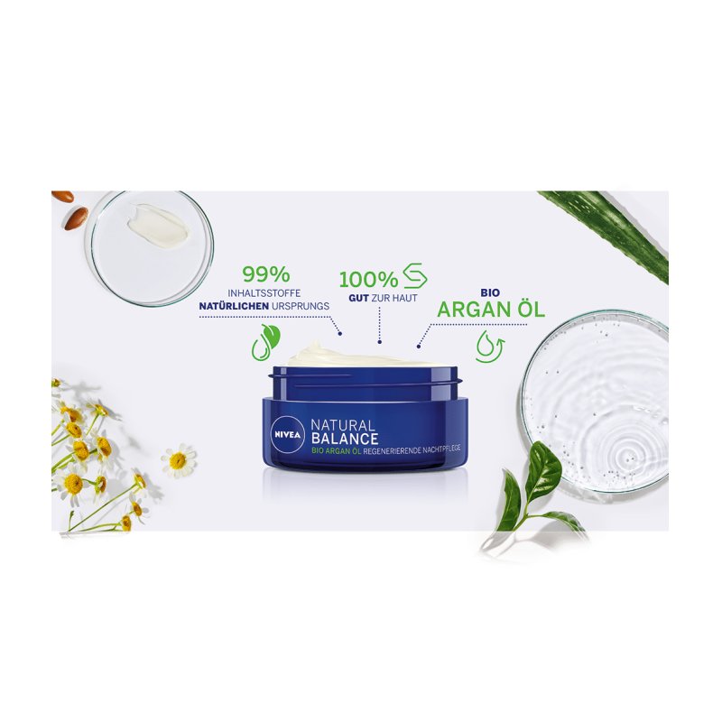 NIVEA Naturally Good Regenerating Night Cream Crème de nuit Visage 50 ml