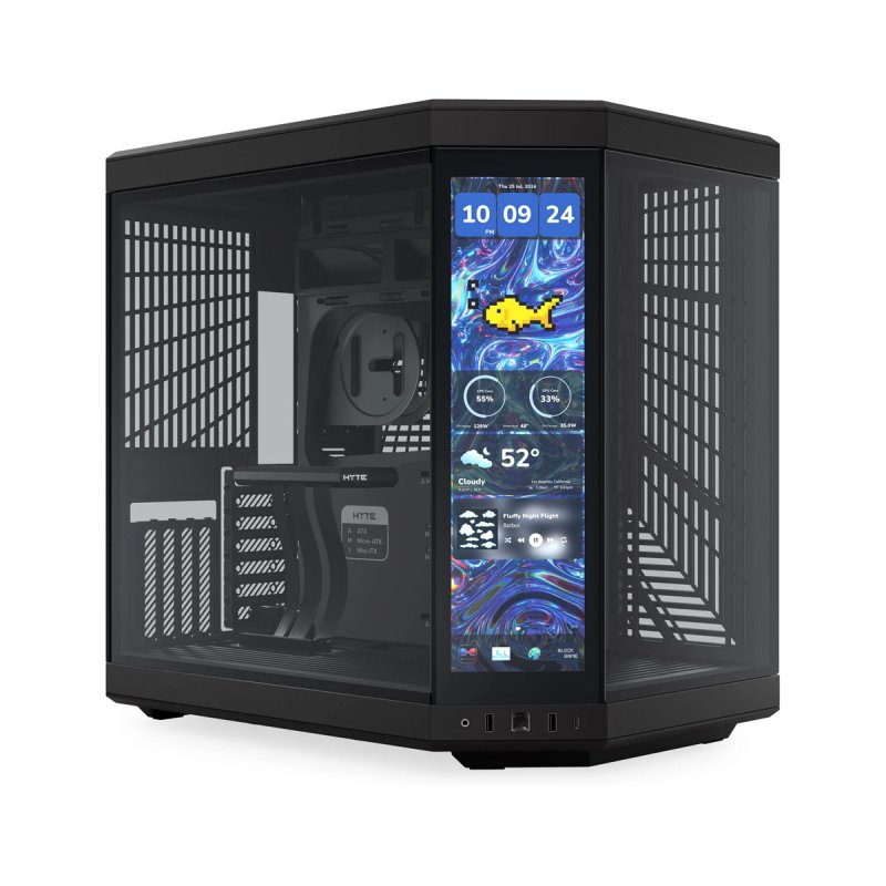 Hyte Y70 Midi Tower Touch Infinite - Pitch Black