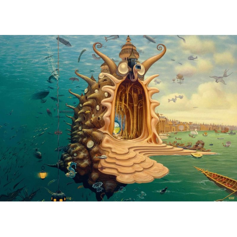Puzzle Good Loot 1000 Imagination Jacek Yerka Port / Harbor