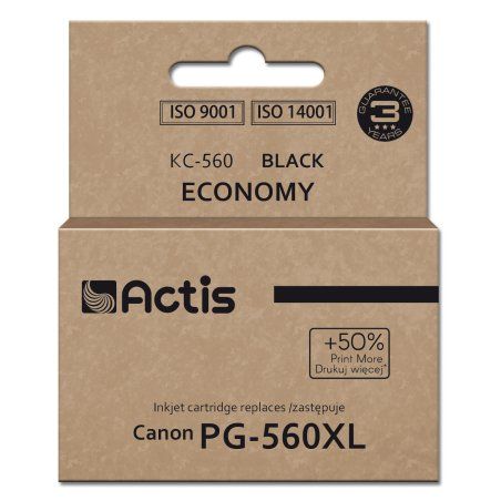 Actis KC-560 Encre pour imprimante Canon, remplacement PG-560XL Suprême 22ml noir. Imprime 50% de plus que l'OEM.