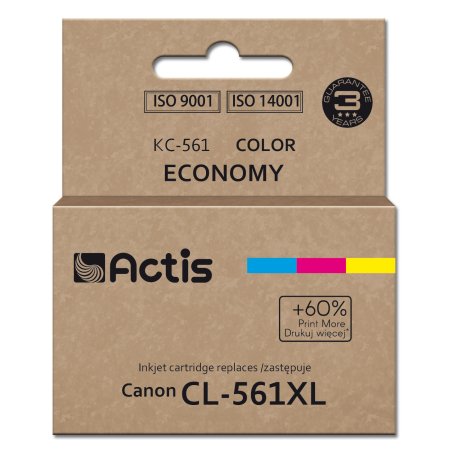 Actis KC-561 Canon printer ink replacement Canon CL-561XL Supreme 18ml blue purple yellow. Prints 60% more than
