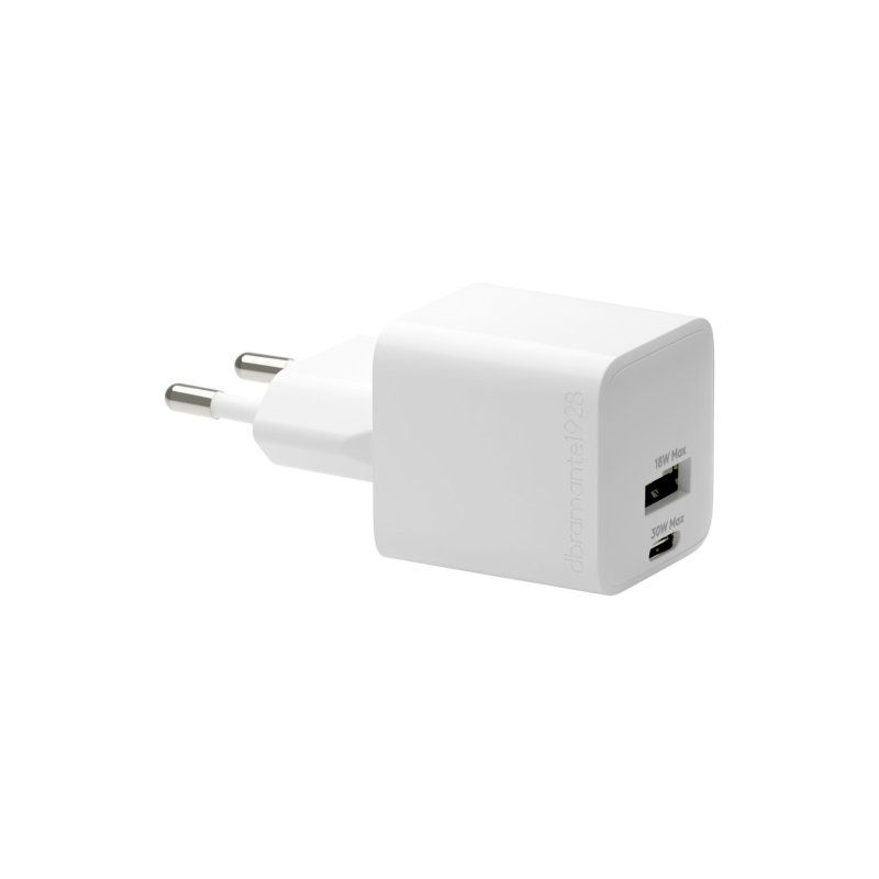 dbramante1928 re-charge - EU Wall Charger- USB-C 30W USB-A 18W-W
