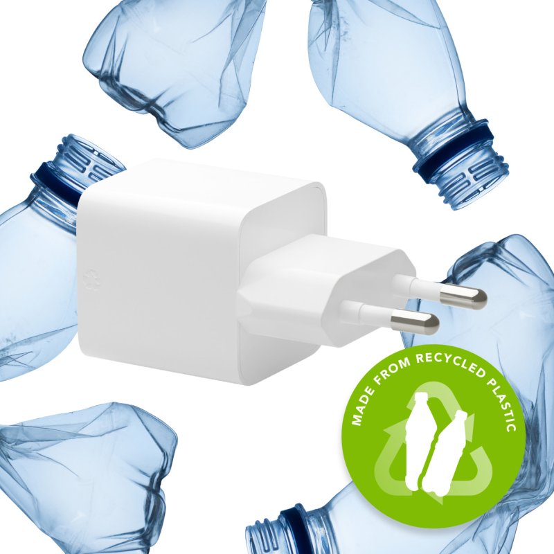 Dbramante1928 - Re-charge - Wall Charger GaN - USB-C USB-A 30W 18W EU - White