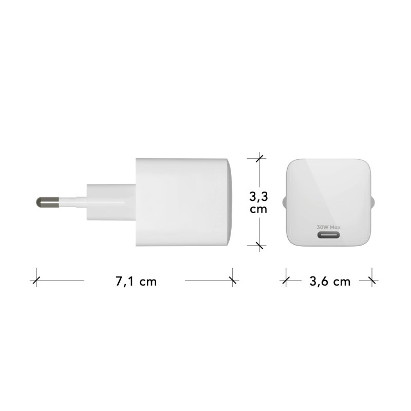 Dbramante1928 - Re-charge - EU Wall Charger - USB-C 30W - White