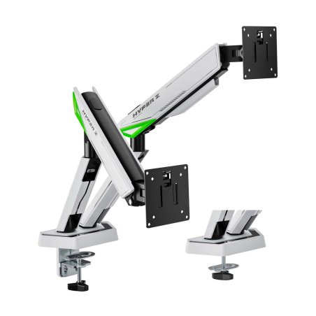 AISENS DT38TSR-345 support d'écran plat pour bureau 96,5 cm (38") Noir, Blanc