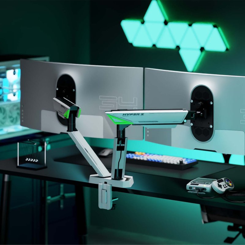 SOPORTE AISENS MESA GAMING CONTRAPESO MONITOR (3 PIV 2 BRAZOS) 17-38