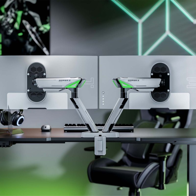 SOPORTE AISENS MESA GAMING CONTRAPESO MONITOR (3 PIV 2 BRAZOS) 17-38