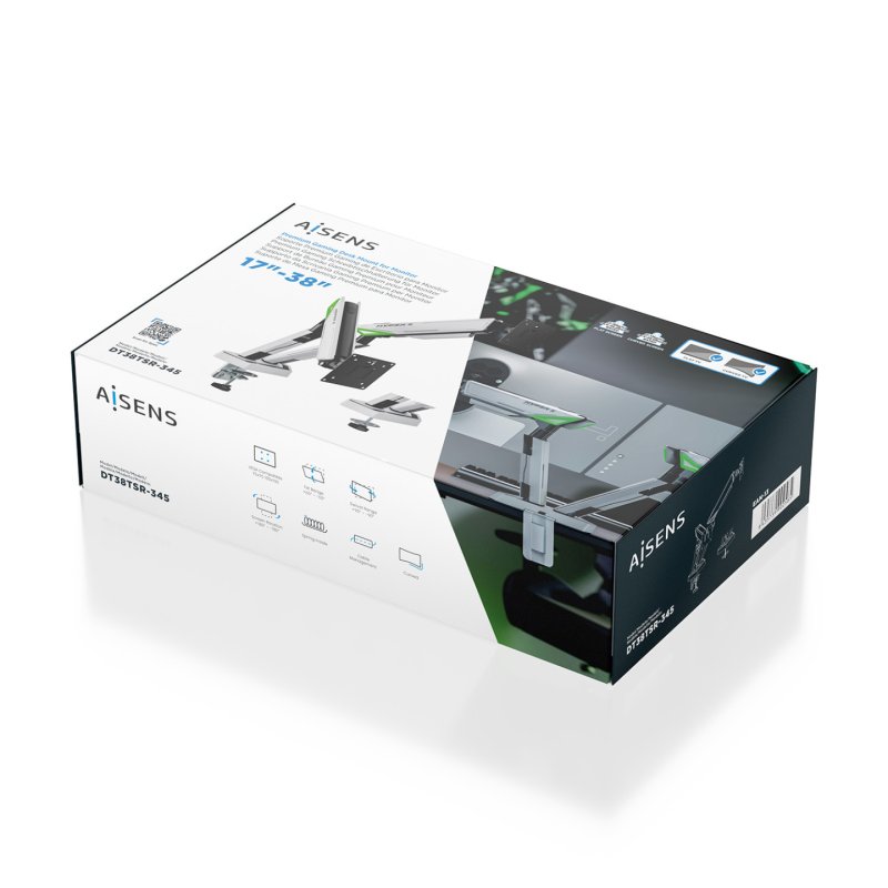 SOPORTE AISENS MESA GAMING CONTRAPESO MONITOR (3 PIV 2 BRAZOS) 17-38