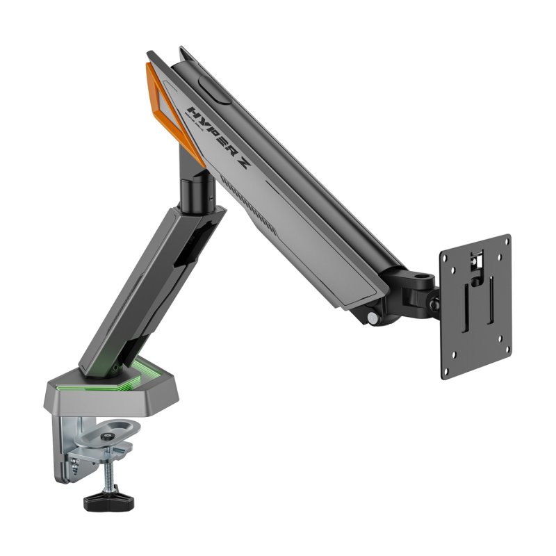 AISENS DT49TSRRGB-347 monitor mount / stand 124.5 cm (49") Desk Black, Grey