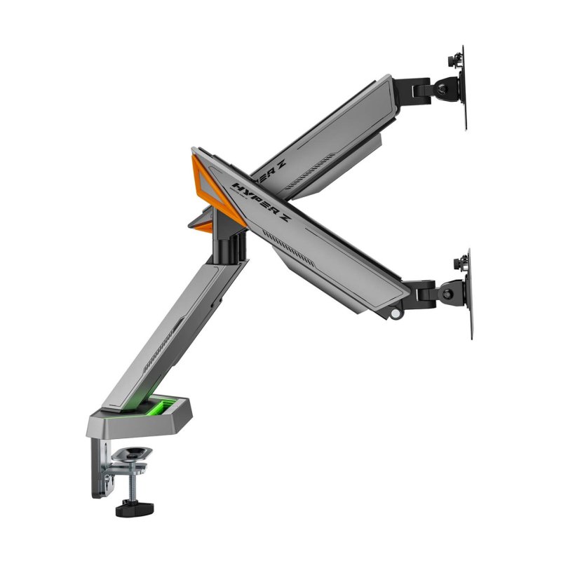 AISENS DT38TSRRGB-349 support d'écran plat pour bureau 96,5 cm (38") Noir, Blanc