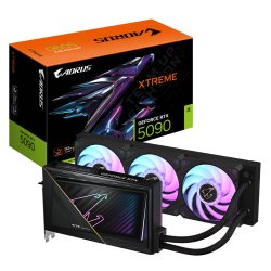 GIGABYTE AORUS GeForce RTX 5090 XTREME WATERFORCE 32G Carte Graphique - 32 Go GDDR7, 512 bits, PCI-E 5.0, 2655 MHz