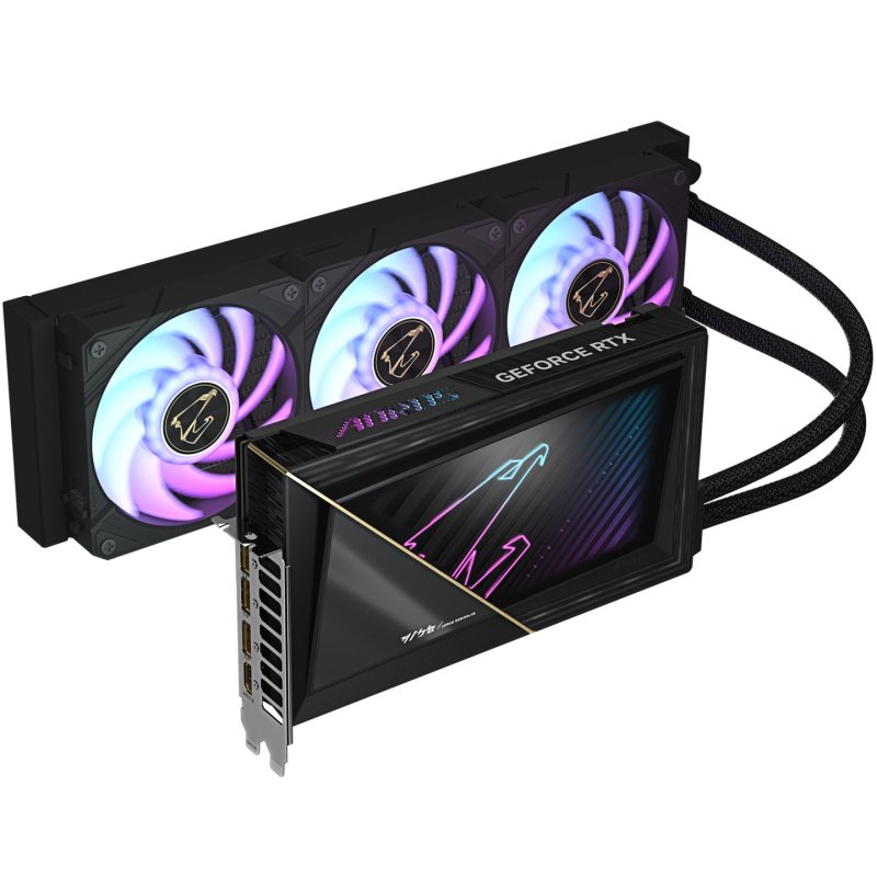 GIGABYTE AORUS GeForce RTX 5090 XTREME WATERFORCE 32G Carte Graphique - 32 Go GDDR7, 512 bits, PCI-E 5.0, 2655 MHz