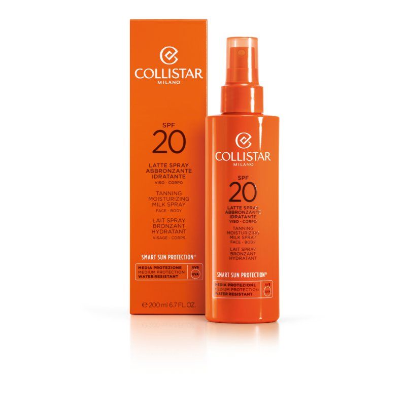 Collistar Tanning Moisturizing Milk Spray SPF20 Lait de protection solaire Visage et corps 20 Adultes