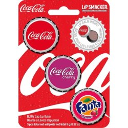Lip Smacker Coca-Cola Collection Flavored Lip Balms - Classic Coke, Cherry Coke, Fanta Strawberry