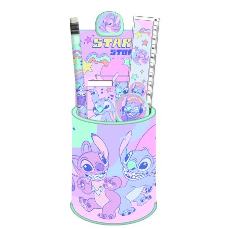 STITCH & ANGEL - Set de Papeterie Pot à Crayon - 7pc.