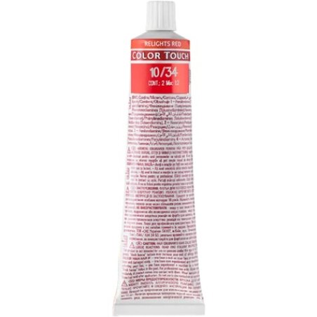 Wella Color Touch Vibrant Reds 10/34 60ml - Ammonia-Free Semi-Permanent Color