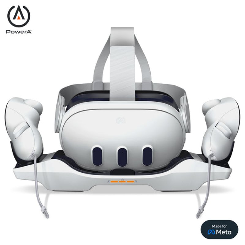 PowerA 617885097713 chargeur d'appareils mobiles Manette de jeux, Affichage monté sur le casque, Casque Noir, Blanc