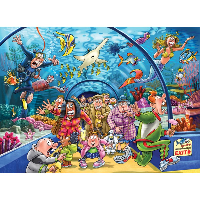 Wasgij Original 43 - Aquarium Antics! (1000 pieces)