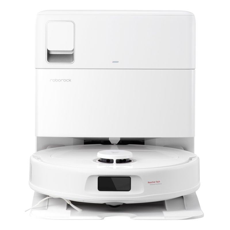 Roborock Qrevo Plus Weiß (Version mit Wasseranschluss) Saug-Wisch-Roboter mit Reinigungsstation