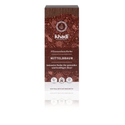 Khadi Plant Hair Color Medium Brown 100g - Natural and Vegan Hair Dye